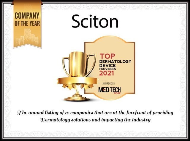 Sciton «КОМПАНІЯ РОКУ» за версією журналу MEDTECH OUTLOOK